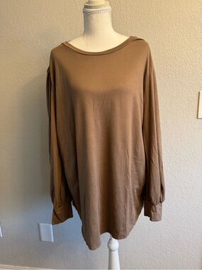 Acting Pro Tan Cozy Long Sleeve Top